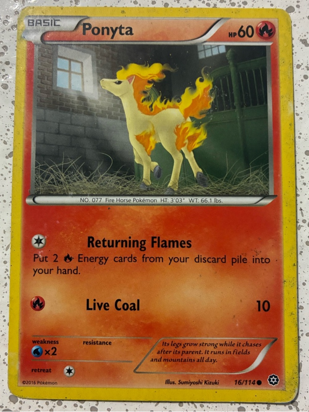 Ponyta Pokémon Card - Basic - 60HP